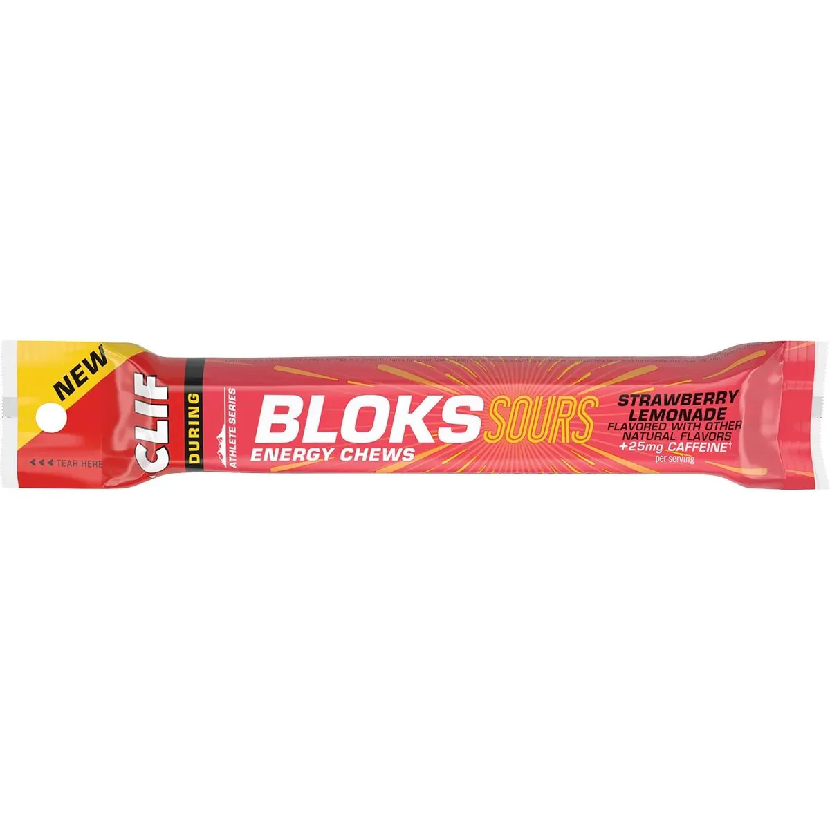 CLIF BLOKS ENERGY CHEWS Sour Strawberry Lemonade with Caffeine - Image 2